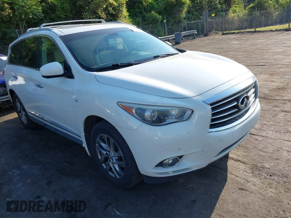 2015 Infiniti QX60 z VIN 5N1AL0MM8FC517929, wystawiony jako IAAI lot #42118295 z przebiegiem 104 188 mil mil oraz . Historia ofert i sprzedaży dostępna na DreamBid. Obrazek 1.