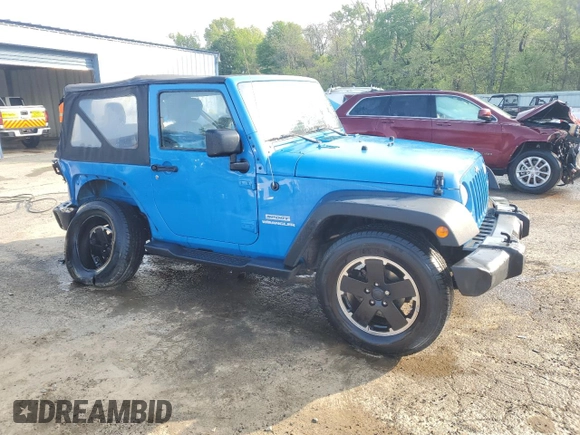 2012 Jeep Wrangler Sport with VIN 1C4AJWAG3CL144015, listed as a Copart auction lot 50969705 with 93,417 mi miles and Salvage title. Bid and sale history available at DreamBid. Image 4.
