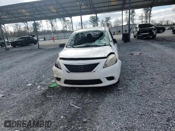 2012 Nissan Versa S with VIN 3N1CN7AP5CL878794, listed as a Copart auction lot 85910814 with 186,308 mi miles and Salvage Title. Bid and sale history available at carsss.com. Image 10.