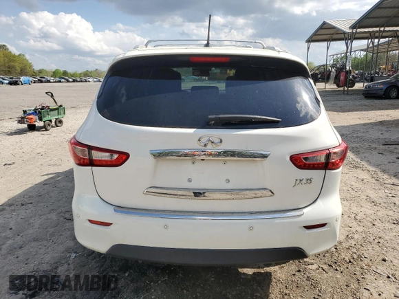2013 Infiniti JX35 with VIN 5N1AL0MM6DC352606, listed as a Copart auction lot 50633205 with 123,798 mi miles and Salvage Title. Bid and sale history available at DreamBid. Image 6.