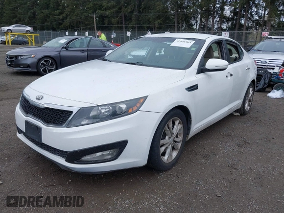 2013 Kia Optima LX z VIN 5XXGM4A70DG224007, wystawiony jako IAAI lot #41946901 z przebiegiem 208 055 mil mil oraz . Historia ofert i sprzedaży dostępna na DreamBid. Obrazek 2.