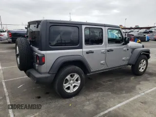 2021 Jeep Wrangler Unlimited Willys with VIN 1C4HJXDN2MW515423, listed as a Copart auction lot 55678745 with 42,169 mi miles and Salvage Title. Bid and sale history available at DreamBid. Image 3.
