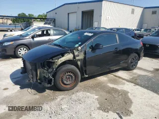 2013 Honda Civic Cpe LX with VIN 2HGFG3B50DH524980, listed as a Copart auction lot 52498475 with 105,761 mi miles and Salvage Title. Bid and sale history available at carsss.com. Image 1.