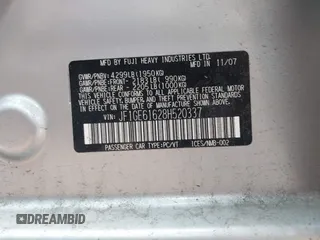 2008 Subaru Impreza i z VIN JF1GE61628H520337, wystawiony jako IAAI lot #39863741 z przebiegiem 92 768 mil mil oraz . Historia ofert i sprzedaży dostępna na DreamBid. Obrazek 9.