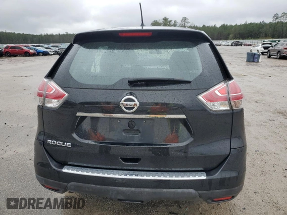 2016 Nissan Rogue S with VIN KNMAT2MT4GP709916, listed as a Copart auction lot 48661605 with 0 mi miles and Salvage Title. Bid and sale history available at carsss.com. Image 6.