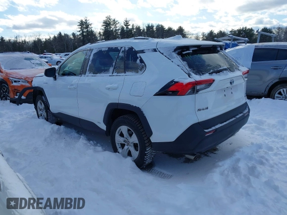 2021 Toyota RAV4 Hybrid LE with VIN 4T3LWRFV9MU047628, listed as a IAAI auction lot 41335589 with 36,748 mi miles. Bid and sale history available at carsss.com. Image 3.