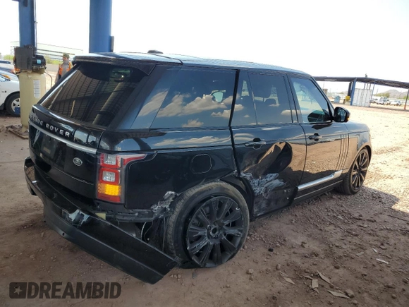 2015 Land Rover Range Rover Supercharged with VIN SALGS2TF9FA211326, listed as a Copart auction lot 59678755 with 97,466 mi miles and Salvage title. Bid and sale history available at DreamBid. Image 3.