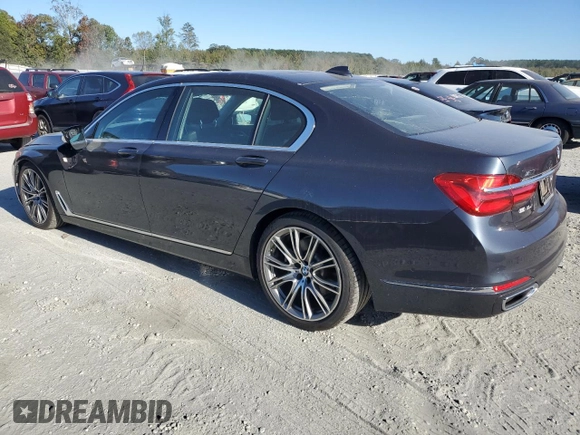 2019 BMW 7 Series 750i xDrive with VIN WBA7F2C55KB240777, listed as a Copart auction lot 76840504 with 38,250 mi miles and Salvage title. Bid and sale history available at DreamBid. Image 2.
