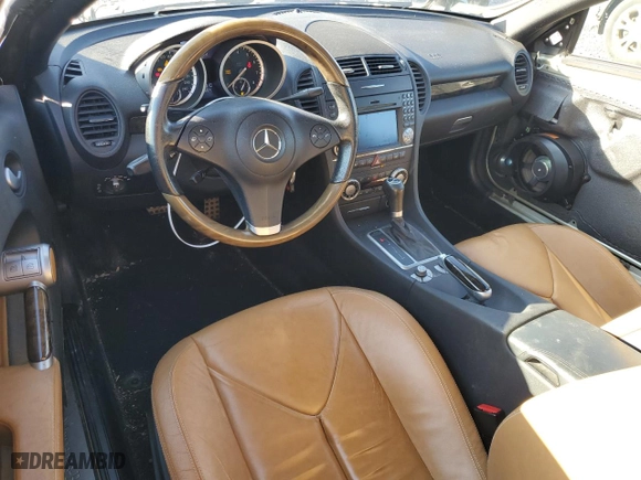 2009 Mercedes-Benz SLK-Class 3.5L with VIN WDBWK58F09F196461, listed as a Copart auction lot 74681664 with 190,078 mi miles and Clean Title. Bid and sale history available at carsss.com. Image 8.