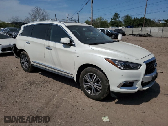 2019 Infiniti QX60 Pure z VIN 5N1DL0MMXKC567027, wystawiony jako Copart lot #53900645 z przebiegiem 154 877 mil mil oraz Szkoda całkowita • Salvage title. Historia ofert i sprzedaży dostępna na DreamBid. Obrazek 4.
