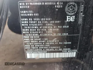 2023 Volkswagen Tiguan S with VIN 3VVFB7AX5PM082907, listed as a Copart auction lot 63643445 with 36,521 mi miles and Salvage title. Bid and sale history available at DreamBid. Image 12.