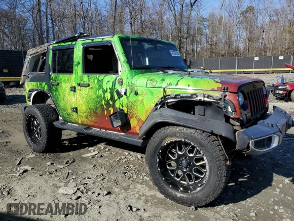 2018 Jeep Wrangler JK Unlimited Altitude with VIN 1C4BJWEG5JL863388, listed as a Copart auction lot 47398105 with 91,364 mi miles and Salvage Title. Bid and sale history available at carsss.com. Image 4.