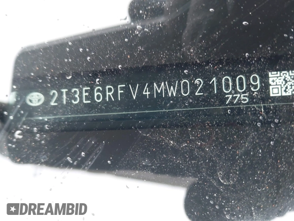 2021 Toyota RAV4 Hybrid XSE with VIN 2T3E6RFV4MW021009, listed as a IAAI auction lot 41940278 with 33,016 mi miles and . Bid and sale history available at DreamBid. Image 9.