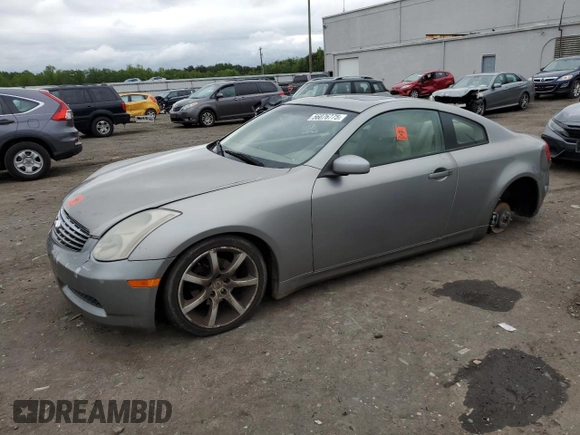 2003 Infiniti G35 w/Leather z VIN JNKCV54E53M201132, wystawiony jako Copart lot #56076775 z przebiegiem 174 657 mil mil oraz Szkoda całkowita • Salvage title. Historia ofert i sprzedaży dostępna na DreamBid. Obrazek 1.