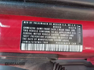 2015 Volkswagen Beetle с VIN 3VW5A7AT8FM817899, выставлен на аукционе IAAI как лот 41908409 с пробегом 134 420 миль миль и . История ставок и продаж доступна на DreamBid. Изображение 9.