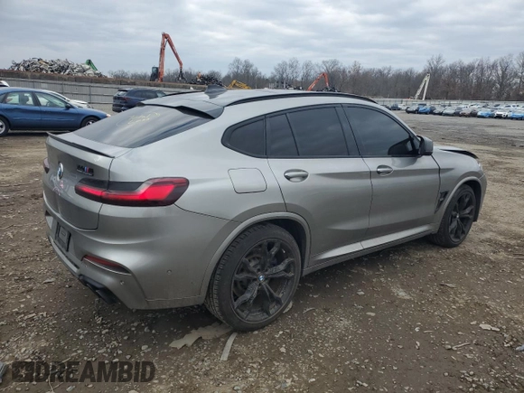 2021 BMW X4 M z VIN 5YMUJ0C03M9F20053, wystawiony jako Copart lot #87595845 z przebiegiem Nie podano mil oraz Szkody całkowita. Historia ofert i sprzedaży dostępna na DreamBid. Obrazek 3.