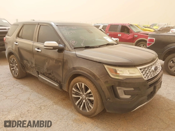 2016 Ford Explorer Platinum z VIN 1FM5K8HT0GGD12894, wystawiony jako IAAI lot #41801977 z przebiegiem 177 054 mil mil oraz . Historia ofert i sprzedaży dostępna na DreamBid. Obrazek 1.