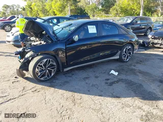 2023 Hyundai IONIQ 6 SEL with VIN KMHM34AC2PA049645, listed as a IAAI auction lot 41153802 with NaN miles. Bid and sale history available at carsss.com. Image 17.