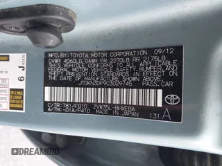 2012 Toyota Prius z VIN JTDKN3DP9C3029745, wystawiony jako IAAI lot #42480031 z przebiegiem 220 754 mil mil oraz . Historia ofert i sprzedaży dostępna na DreamBid. Obrazek 9.