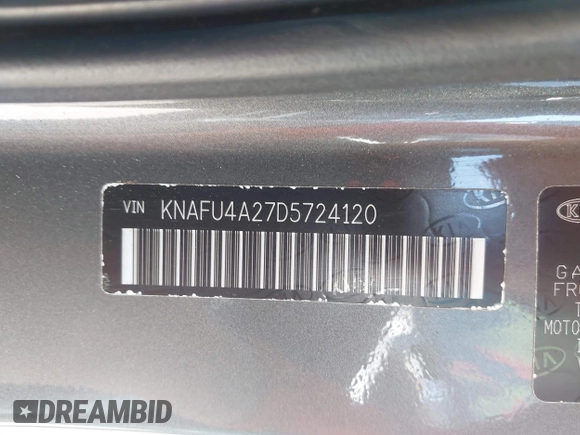 2013 Kia Forte EX with VIN KNAFU4A27D5724120, listed as a IAAI auction lot 42153084 with 154,860 mi miles. Bid and sale history available at carsss.com. Image 9.