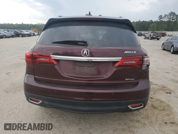 2014 Acura MDX Advance with VIN 5FRYD4H8XEB046967, listed as a Copart auction lot 52093545 with 172,925 mi miles and Salvage title. Bid and sale history available at DreamBid. Image 6.
