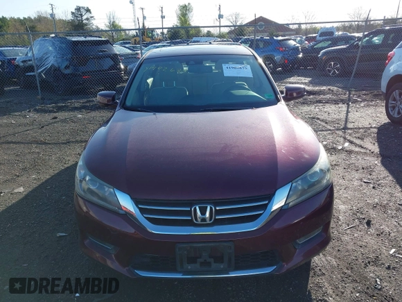 2013 Honda Accord Sdn EX-L with VIN 1HGCR2F8XDA201465, listed as a IAAI auction lot 41902675 with 135,486 mi miles. Bid and sale history available at carsss.com. Image 12.