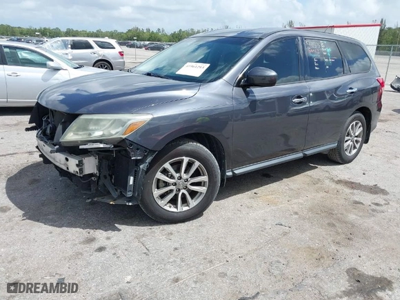 2014 Nissan Pathfinder SV with VIN 5N1AR2MN6EC725132, listed as a IAAI auction lot 41961293 with 159,456 mi miles. Bid and sale history available at carsss.com. Image 2.