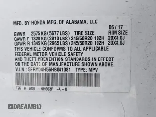 2017 Acura MDX Technology z VIN 5FRYD4H56HB041081, wystawiony jako IAAI lot #41673338 z przebiegiem 115 198 mil mil oraz . Historia ofert i sprzedaży dostępna na DreamBid. Obrazek 9.