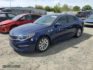 2016 Kia Optima EX with VIN 5XXGU4L36GG014428, listed as a Copart auction lot 53052535 with 204,675 mi miles and Salvage Title. Bid and sale history available at carsss.com. Image 1.