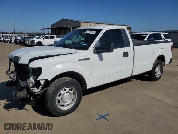 2013 Ford F-150 XL with VIN 1FTNF1CF9DKG47176, listed as a Copart auction lot 48977555 with 140,258 mi miles and Salvage Title. Bid and sale history available at carsss.com. Image 1.