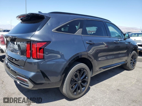 2022 Kia Sorento X-Line SX Prestige with VIN 5XYRKDLF6NG076073, listed as a Copart auction lot 56114525 with 39,504 mi miles and Salvage title. Bid and sale history available at DreamBid. Image 3.