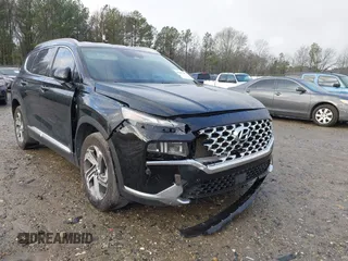 2021 Hyundai Santa Fe SEL with VIN 5NMS24AJ0MH357850, listed as a IAAI auction lot 41207381 with 123,584 mi miles. Bid and sale history available at carsss.com. Image 6.