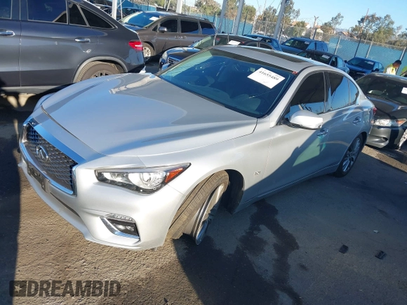 2019 Infiniti Q50 3.0t LUXE with VIN JN1EV7APXKM511676, listed as a IAAI auction lot 41655489 with 22,521 mi miles. Bid and sale history available at carsss.com. Image 17.