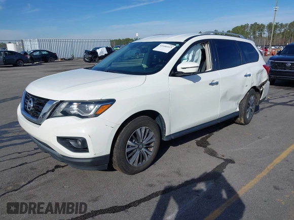 2018 Nissan Pathfinder S with VIN 5N1DR2MN9JC623167, listed as a IAAI auction lot 41606513 with 127,582 mi miles and . Bid and sale history available at DreamBid. Image 2.