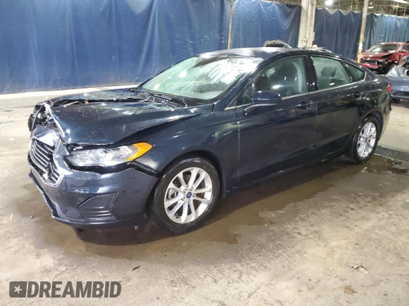 2020 Ford Fusion SE with VIN 3FA6P0HD9LR179565, listed as a Copart auction lot 83744344 with 51,299 mi miles and Salvage Title. Bid and sale history available at carsss.com. Image 1.