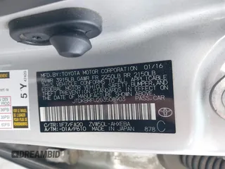 2016 Toyota Prius Two with VIN JTDKBRFU2G3508903, listed as a IAAI auction lot 41728794 with Not Provided miles and . Bid and sale history available at DreamBid. Image 9.