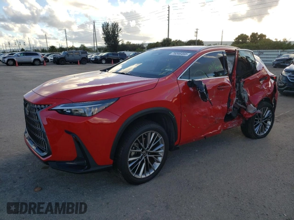 2022 Lexus NX with VIN JTJGKCEZ7N2007067, listed as a Copart auction lot 75346493 with 8,435 mi miles. Bid and sale history available at carsss.com. Image 1.