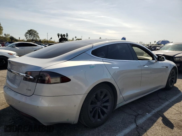 2016 Tesla Model S 90D with VIN 5YJSA1E2XGF155351, listed as a Copart auction lot 46700225 with 133,652 mi miles and Salvage Title. Bid and sale history available at DreamBid. Image 3.