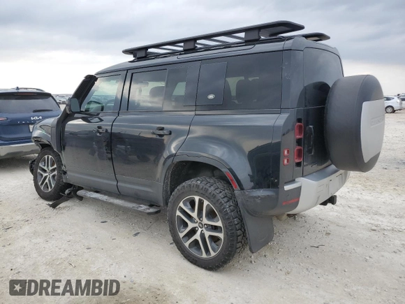 2020 Land Rover Defender HSE with VIN SALE9EEU9L2024965, listed as a Copart auction lot 45340185 with 49,705 mi miles and Salvage title. Bid and sale history available at DreamBid. Image 2.