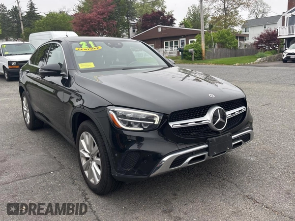 2021 Mercedes-Benz GLC 300 z VIN W1N0J8EB2MF904451, wystawiony jako Copart lot #57702365 z przebiegiem 117 769 mil mil oraz Czysty tytuł • Clean title. Historia ofert i sprzedaży dostępna na DreamBid. Obrazek 1.