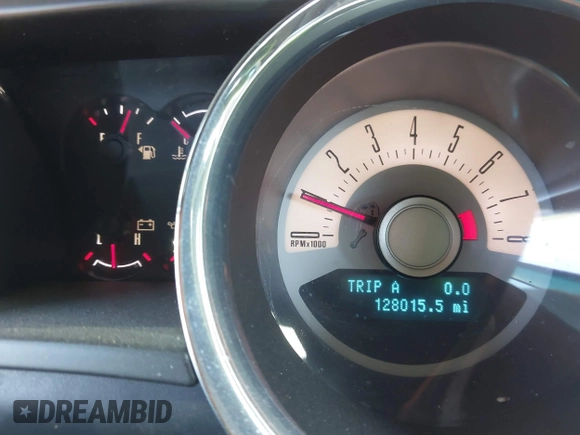 2012 Ford Mustang Premium with VIN 1ZVBP8AM2C5257752, listed as a IAAI auction lot 42817735 with 128,015 mi miles and . Bid and sale history available at DreamBid. Image 7.