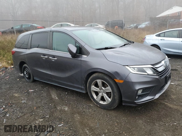 2018 Honda Odyssey EX-L with VIN 5FNRL6H77JB090625, listed as a Copart auction lot 84231104 with 92,413 mi miles and Salvage Title. Bid and sale history available at carsss.com. Image 4.