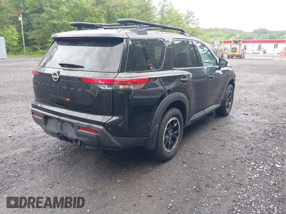 2024 Nissan Pathfinder Rock Creek with VIN 5N1DR3BDXRC295432, listed as a IAAI auction lot 42453531 with 18,917 mi miles and . Bid and sale history available at DreamBid. Image 4.