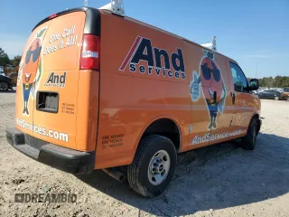 2023 GMC Savana Cargo Van with VIN 1GTW7AFP9P1187775, listed as a Copart auction lot 82986614 with 12,493 mi miles and Salvage Title. Bid and sale history available at carsss.com. Image 3.