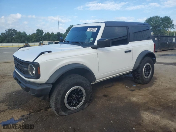 2022 Ford Bronco with VIN 1FMDE5CH2NLB13502, listed as a Copart auction lot 71654654 with 51,624 mi miles and Salvage Title. Bid and sale history available at carsss.com. Image 1.