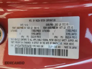2022 Mazda MX-5 Miata Grand Touring z VIN JM1NDAM76N0508438, wystawiony jako Copart lot #49094685 z przebiegiem 19 201 mil mil oraz Szkoda całkowita • Salvage title. Historia ofert i sprzedaży dostępna na DreamBid. Obrazek 12.