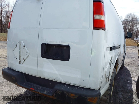 2014 Chevrolet Express Cargo Van with VIN 1GCWGFCA0E1205946, listed as a IAAI auction lot 41685687 with 317,212 mi miles. Bid and sale history available at carsss.com. Image 4.