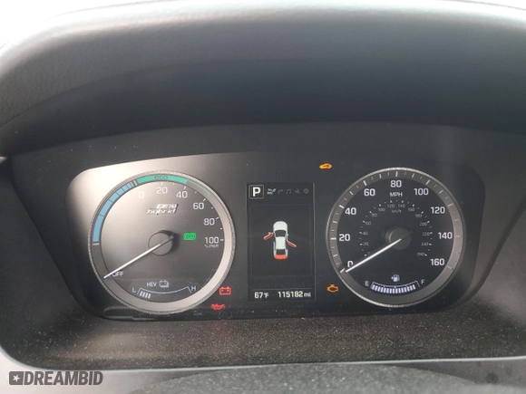 2017 Hyundai Sonata Plug-In Hybrid with VIN KMHE14L25HA062678, listed as a Copart auction lot 71404904 with 115,182 mi miles and Salvage Title. Bid and sale history available at carsss.com. Image 9.