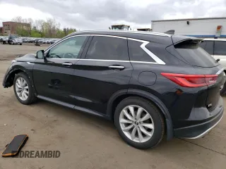 2019 Infiniti QX50 LUXE with VIN 3PCAJ5M3XKF127023, listed as a Copart auction lot 48403433 with 50,263 mi miles. Bid and sale history available at carsss.com. Image 2.