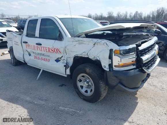 2018 Chevrolet Silverado 1500 Work Truck with VIN 1GCVKNEC2JZ197105, listed as a IAAI auction lot 41853258 with 105,346 mi miles. Bid and sale history available at carsss.com. Image 1.